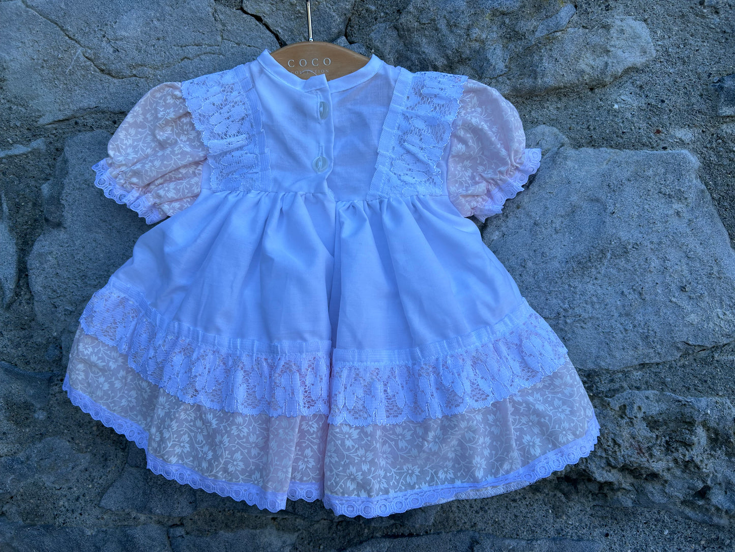 90s lace white dress   0-3m (56-62cm)