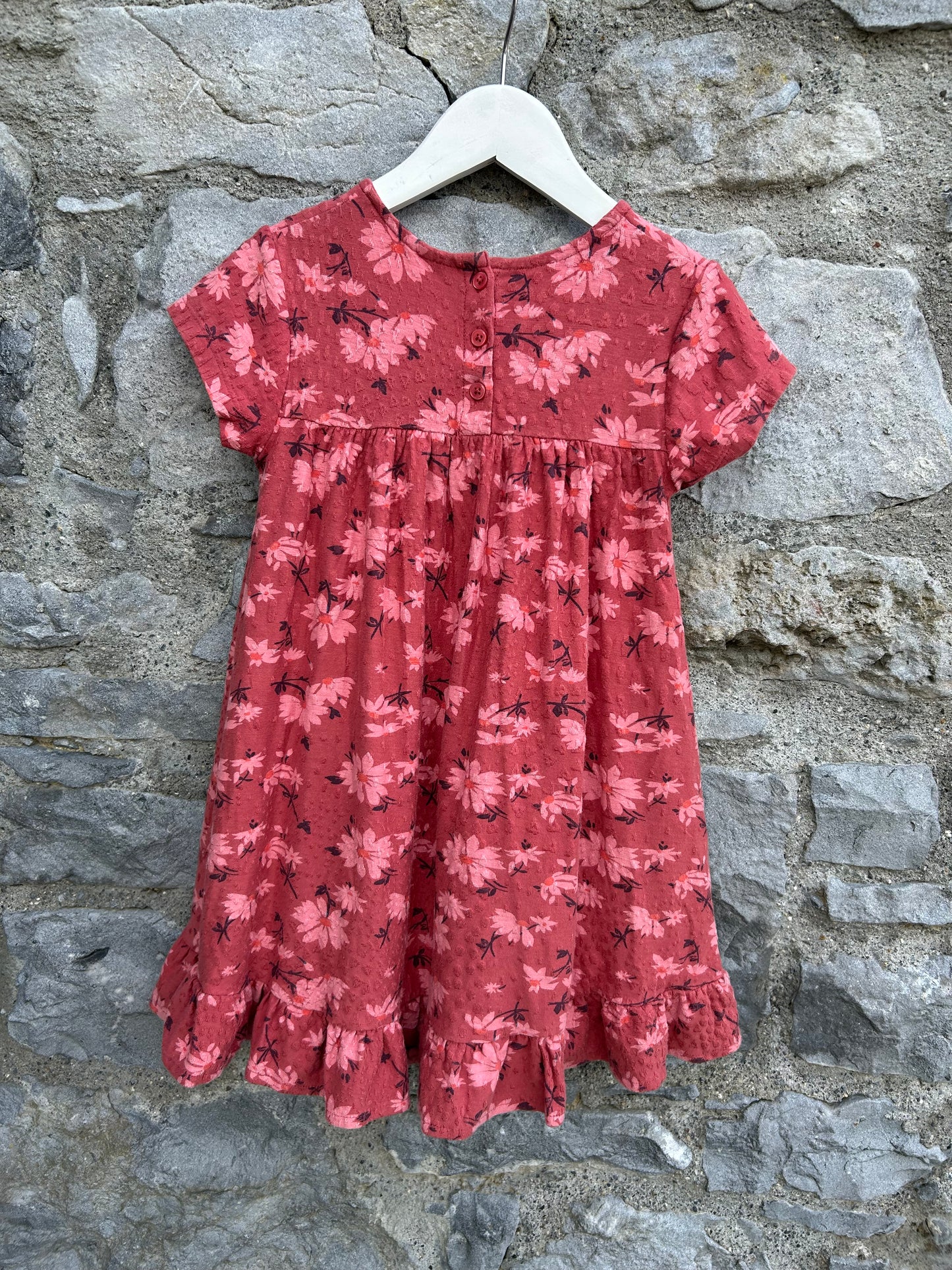 Pink flowers dress  4-5y (104-110cm)
