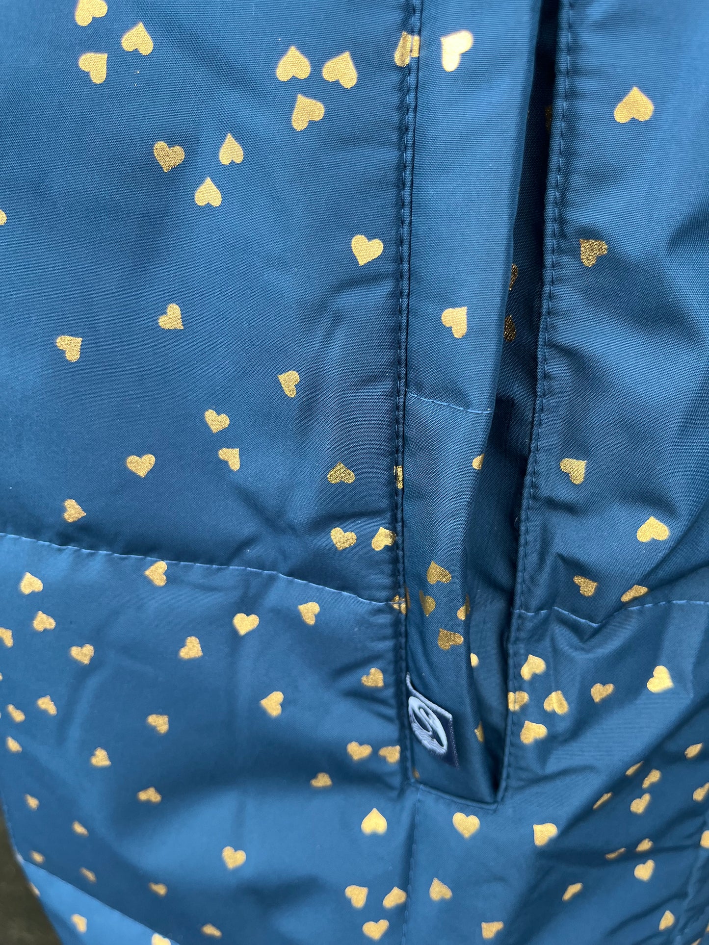 Danefae Petrol gold hearts coat uk 10-12