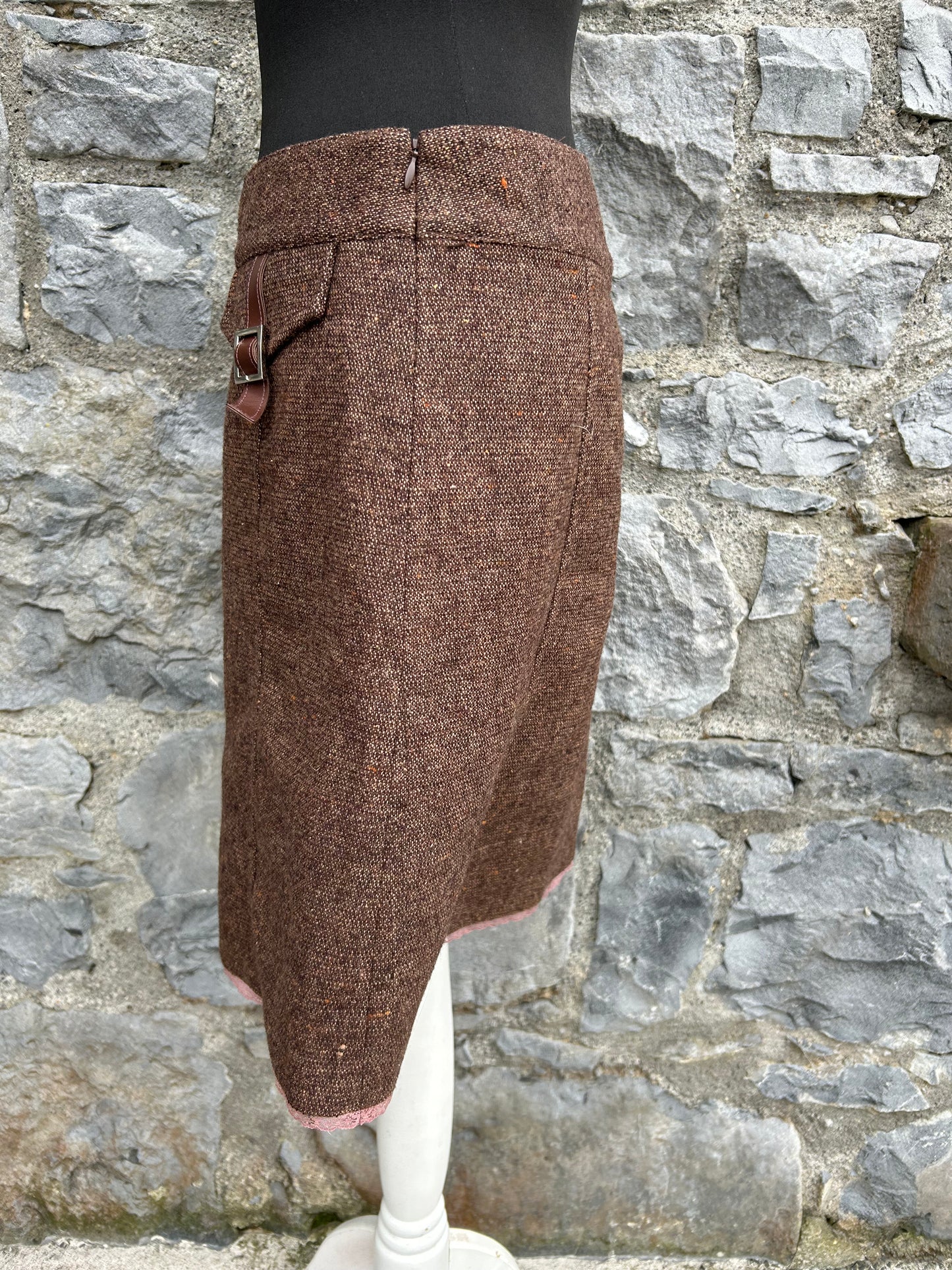 Brown tweed skirt uk 10