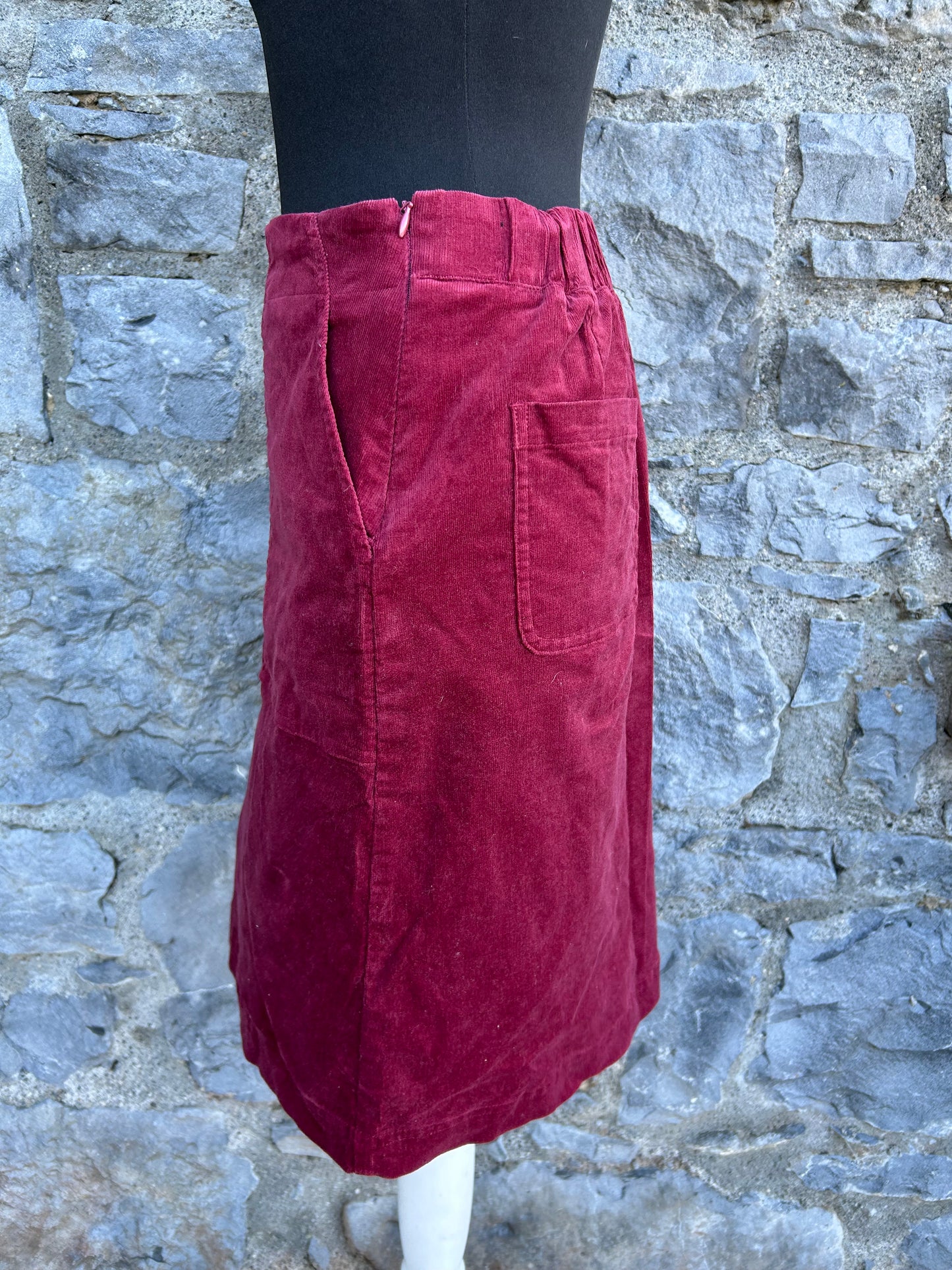 Red cord skirt uk 8