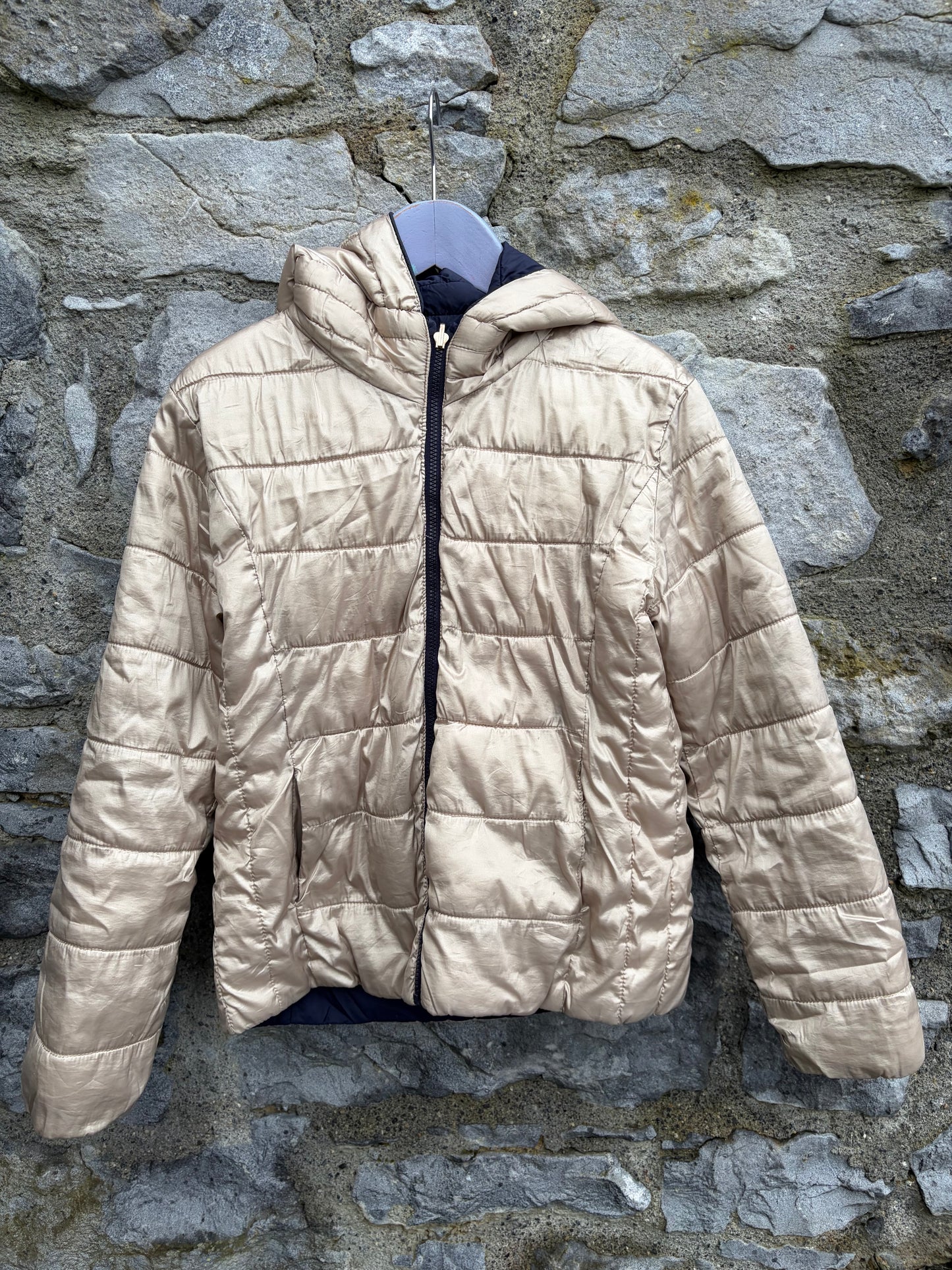 Gold/navy reversible jacket 8-9y (128-134cm)