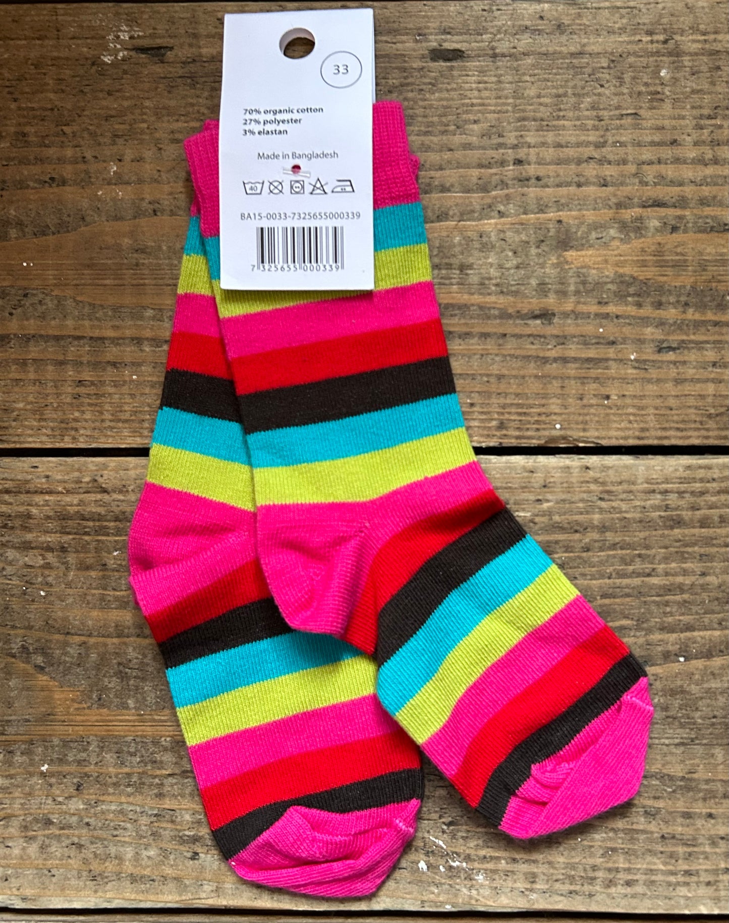 Colourful stripy socks   28/30