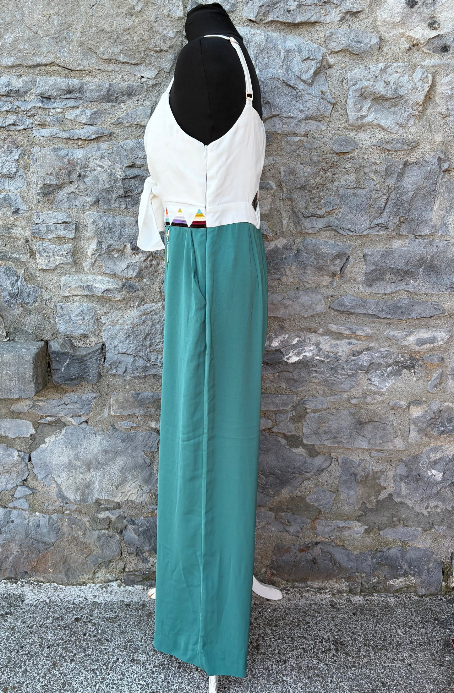 Green&white jumpsuit uk 12