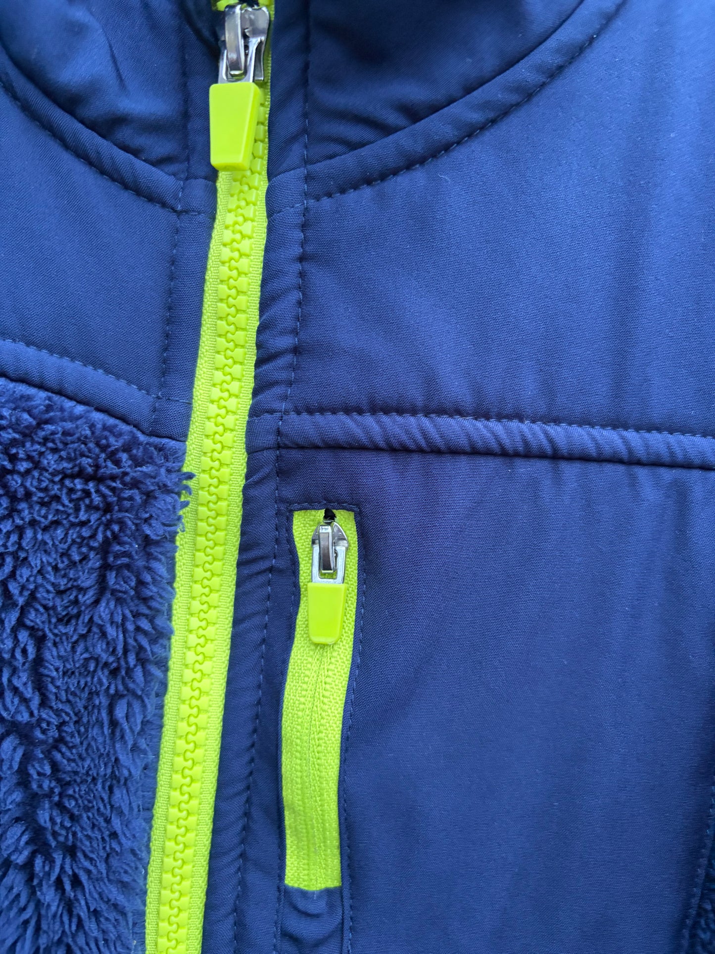 Navy zipped fleece  7y (122cm)