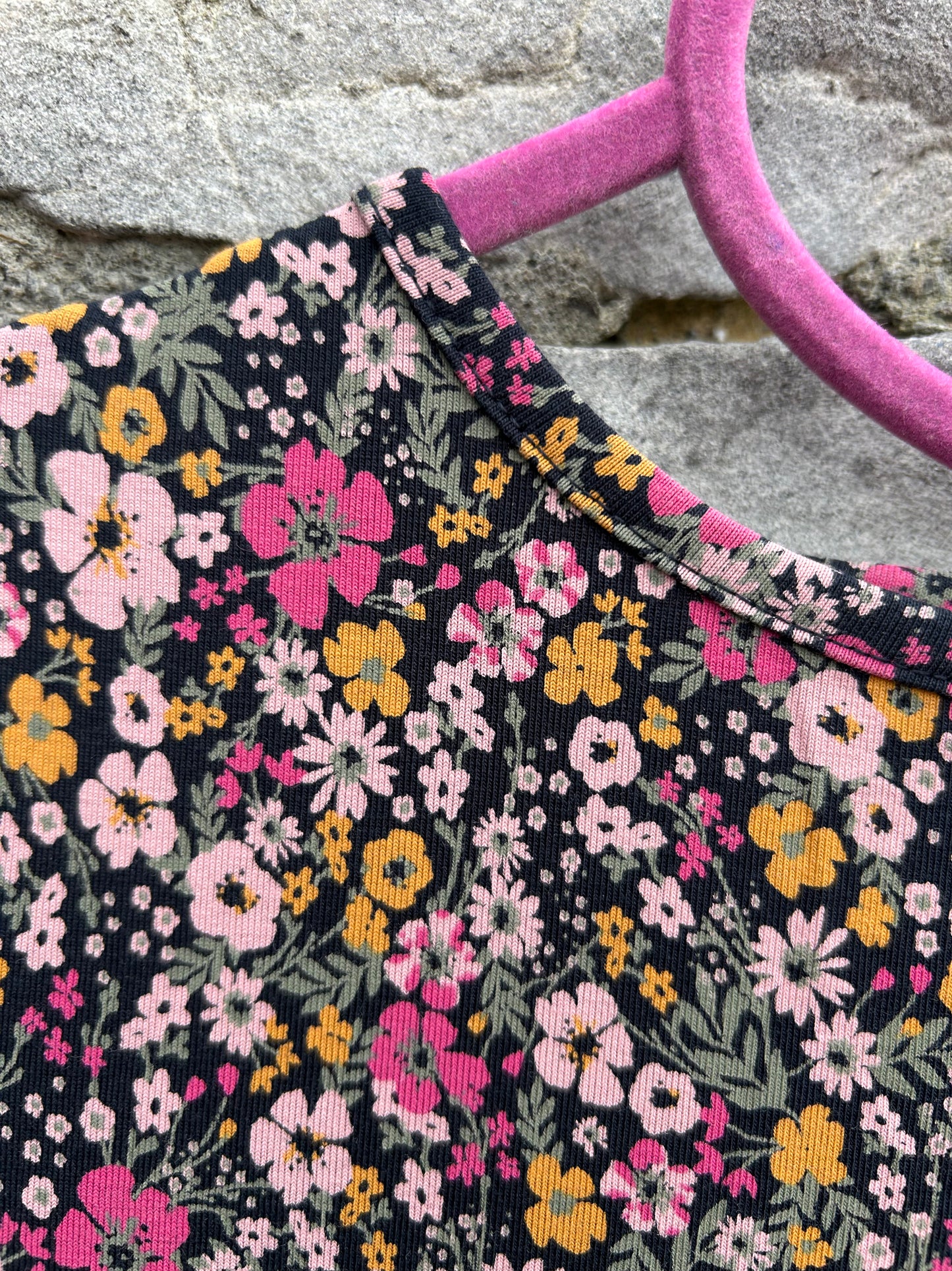 Pink meadow flowers dress  8y (128cm)