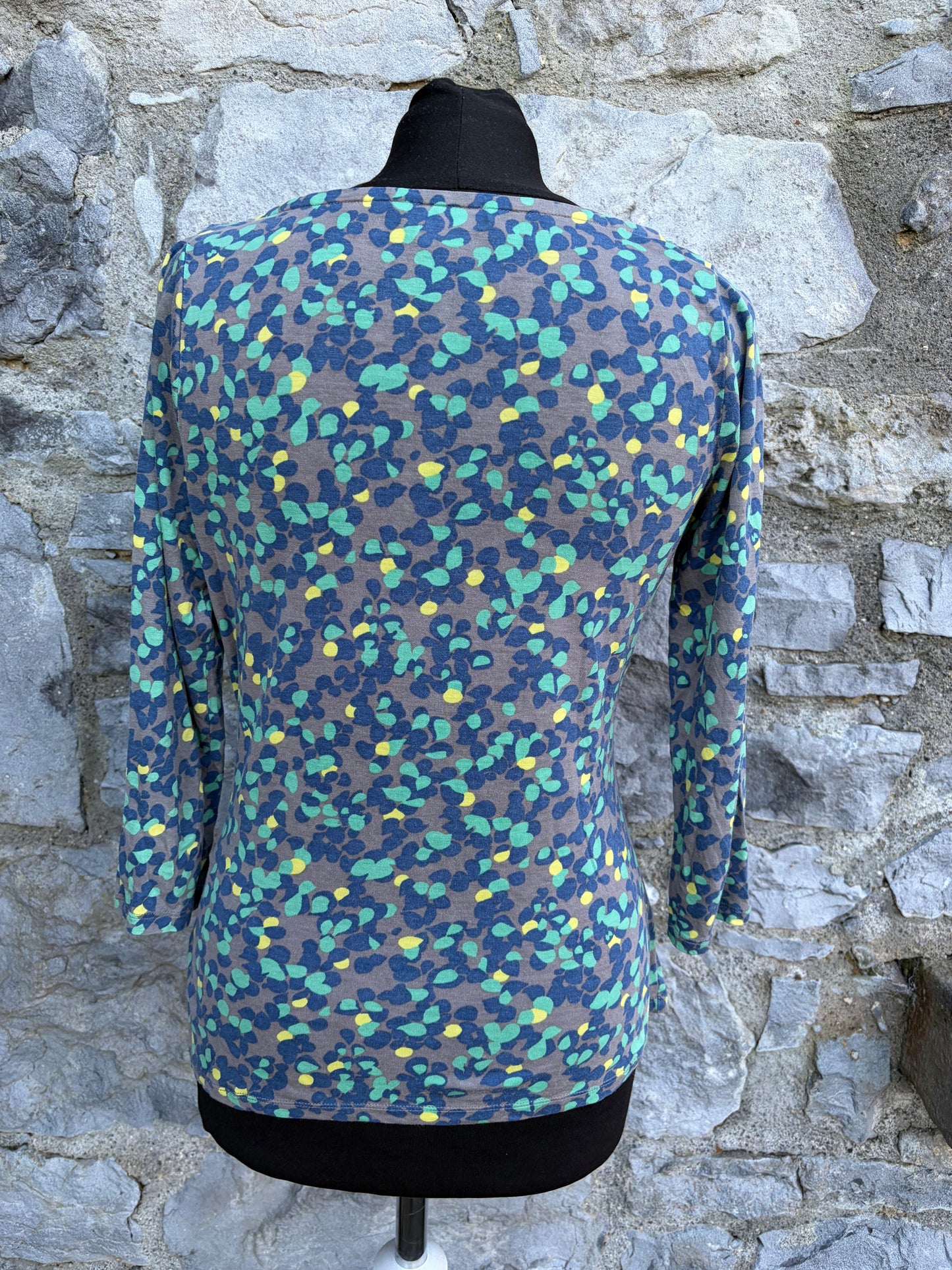Grey&multi-colour cowl neck top uk 8