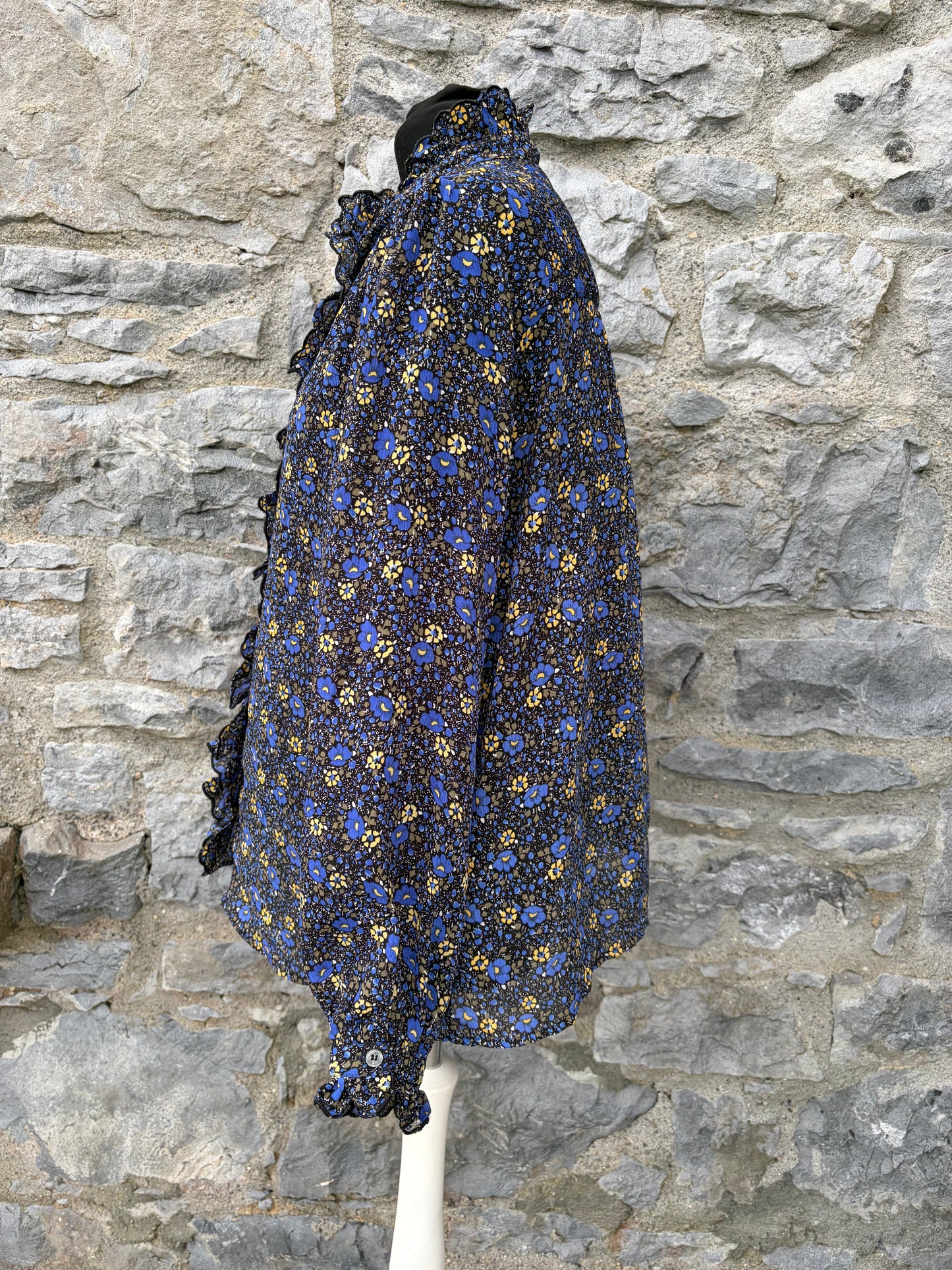 Paris Blue Floral Top uk 16