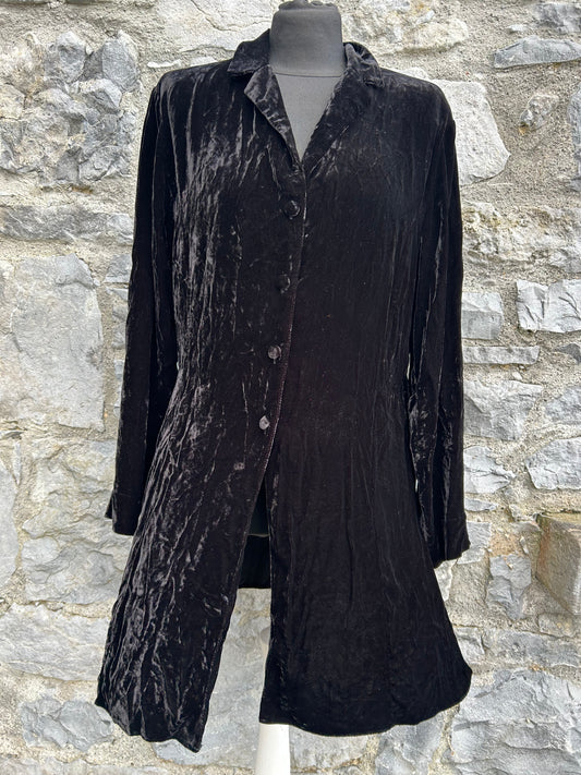 90s black velvet tunic uk 14