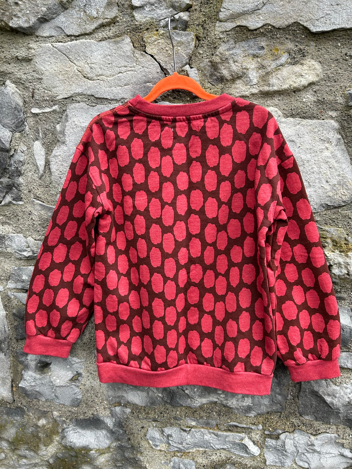 Maroon spotty sweatshirt   9-10y (134-140cm)