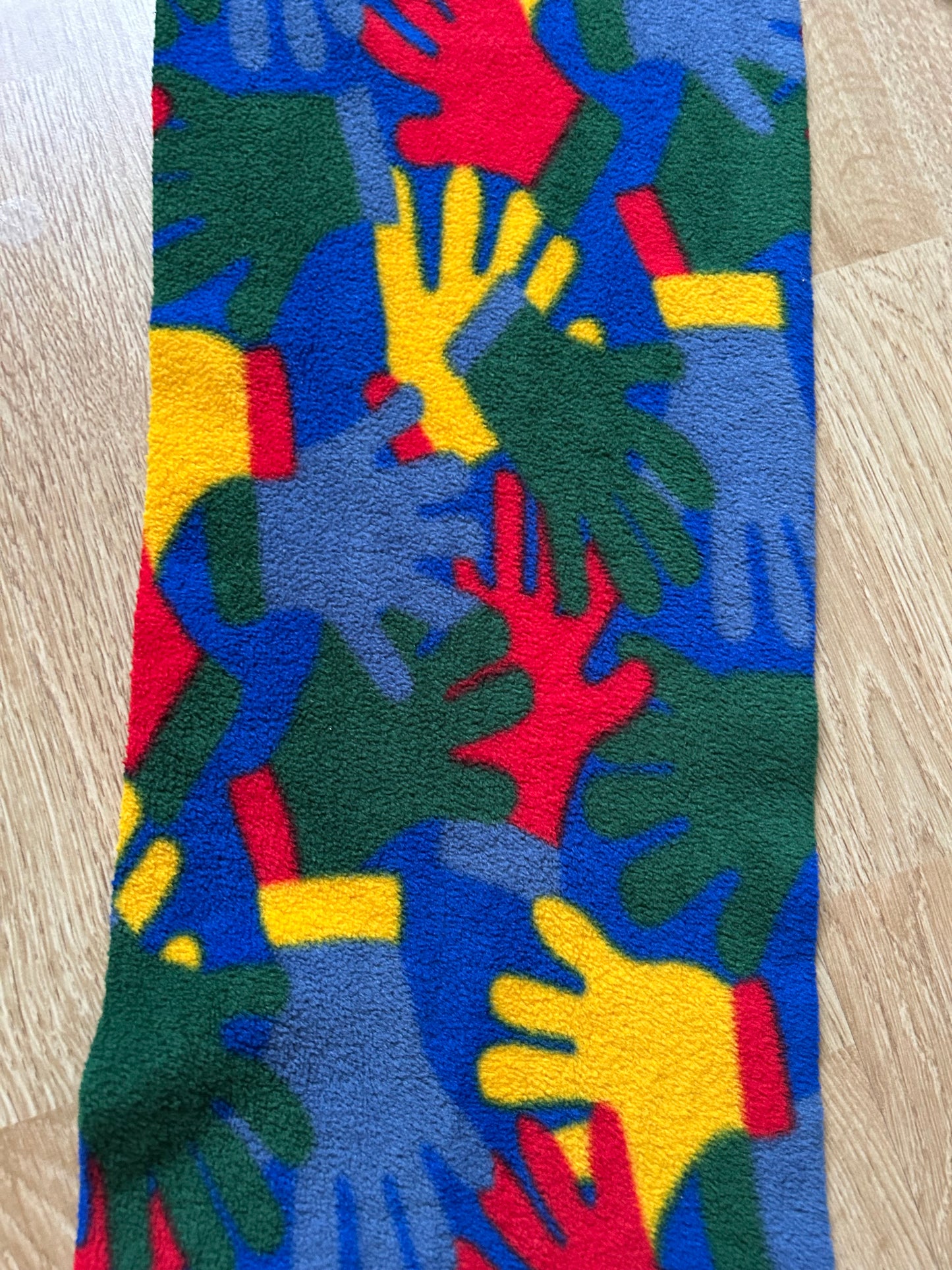 90s Colourful fleece scarf