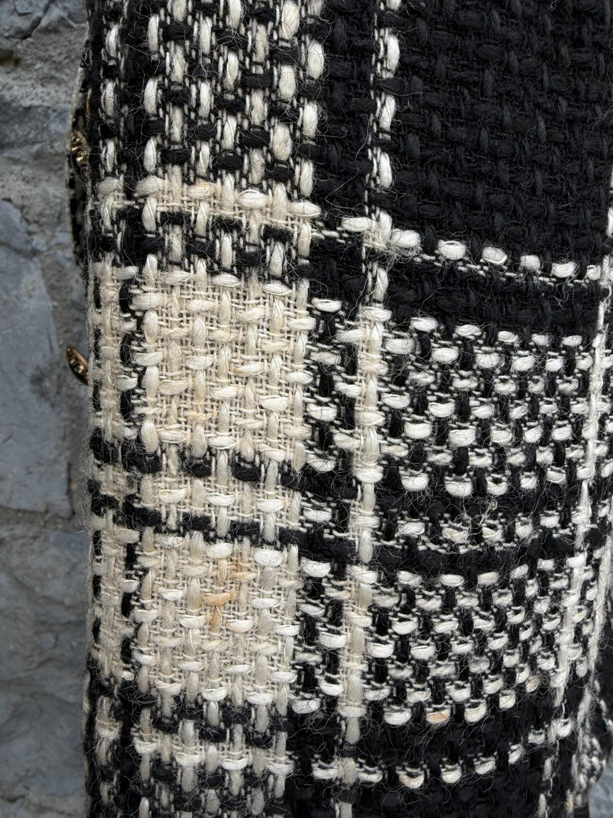 90s Black&white check jacket uk 12