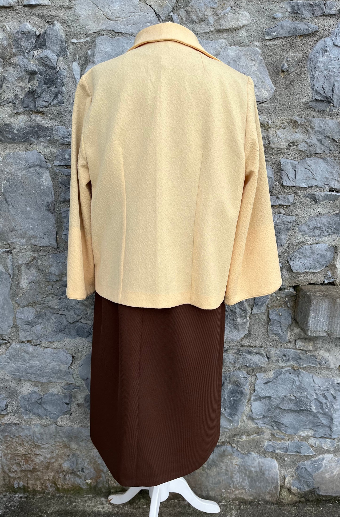 70s beige&brown dress&jackets uk 14