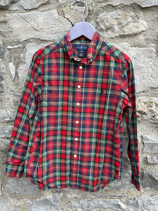 RL Red tartan shirt 8y (128cm)