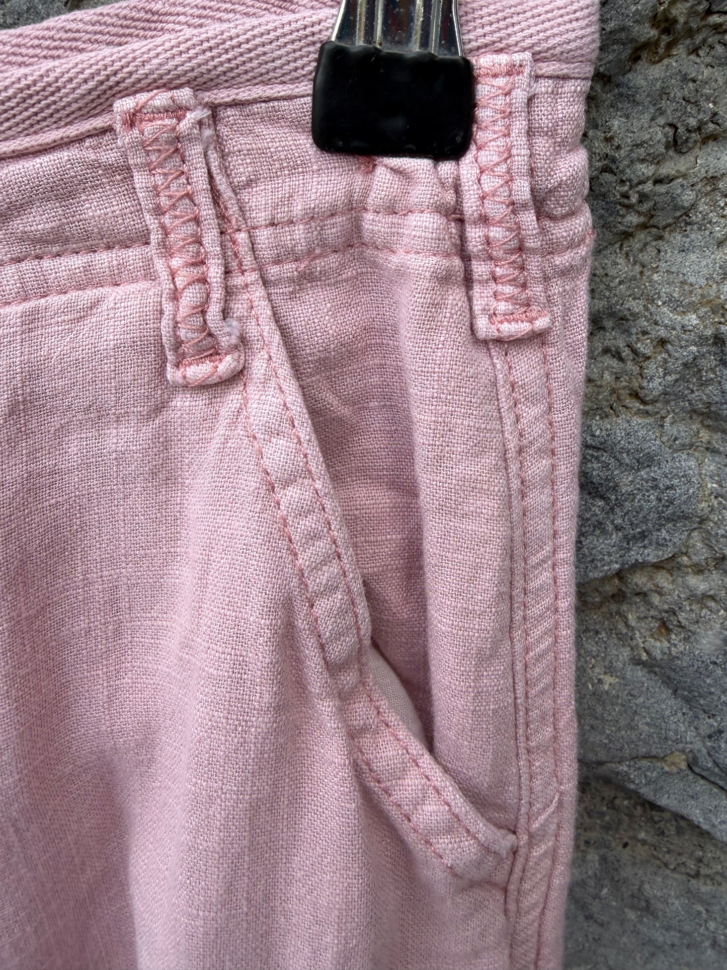 Pink linen pants  6-7y (116-122cm)