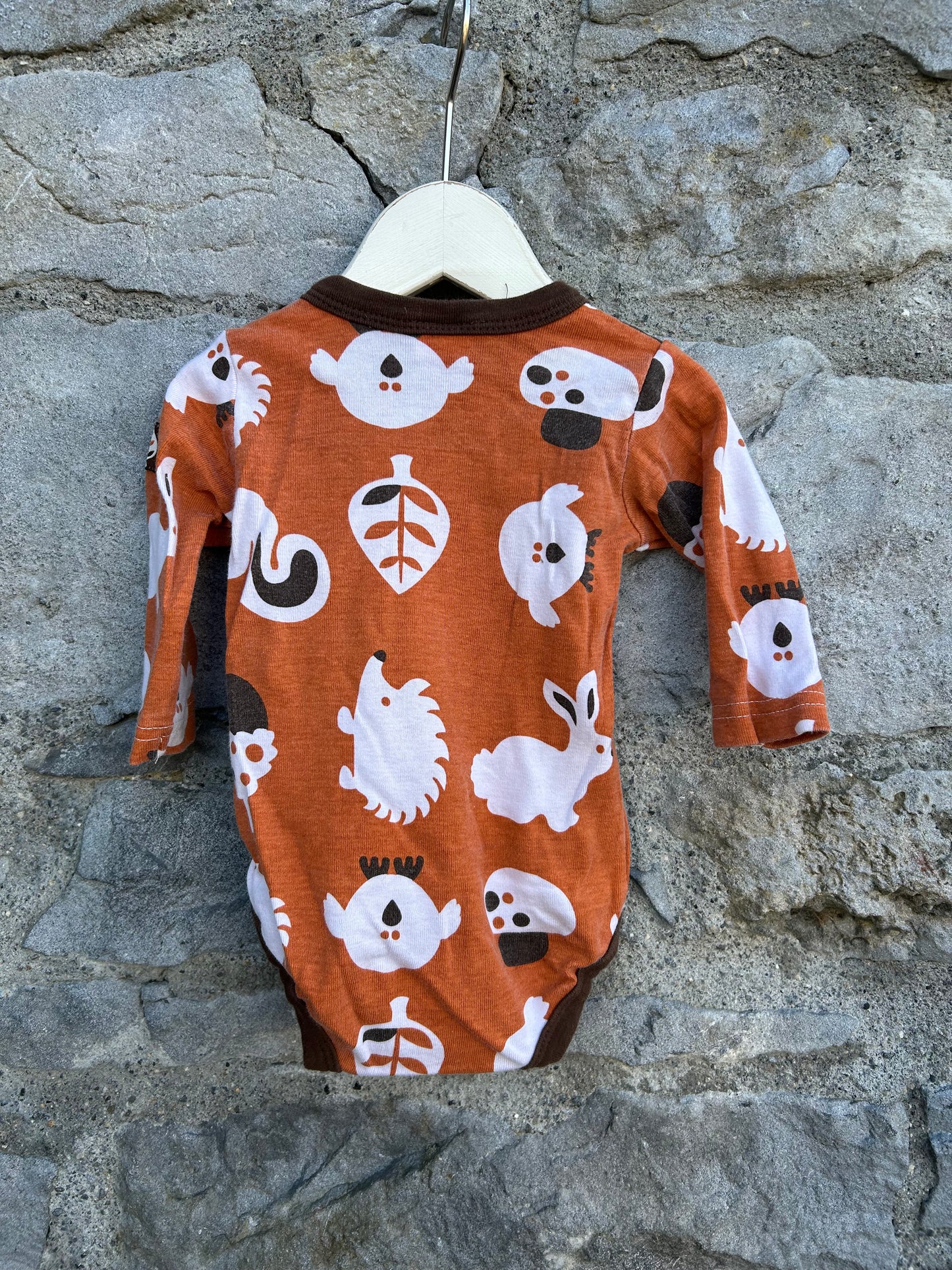 Woodland animals brown vest  0-3m (56-62cm)