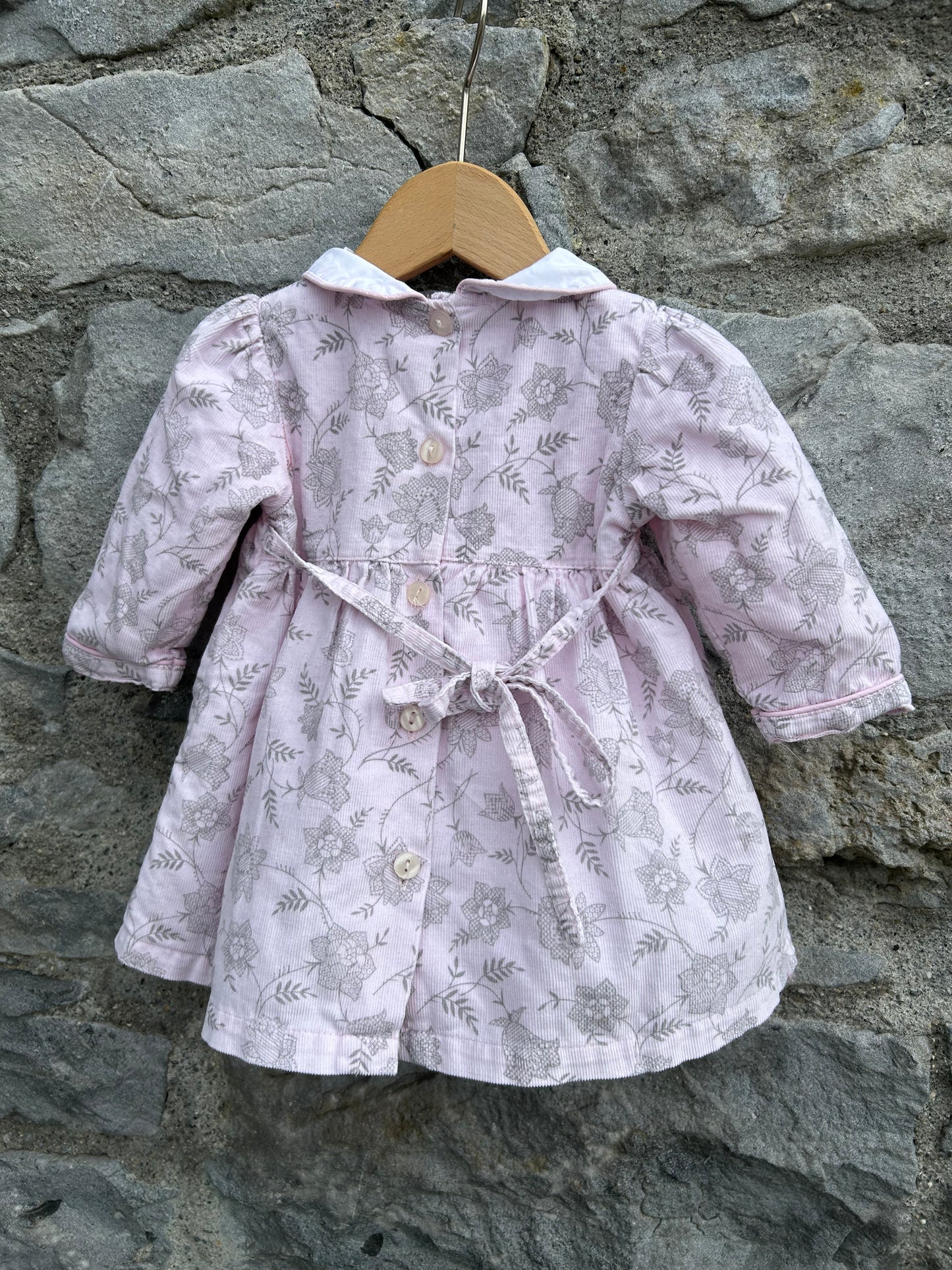 Baby pink fine cord dress  0-3m (56-62cm)