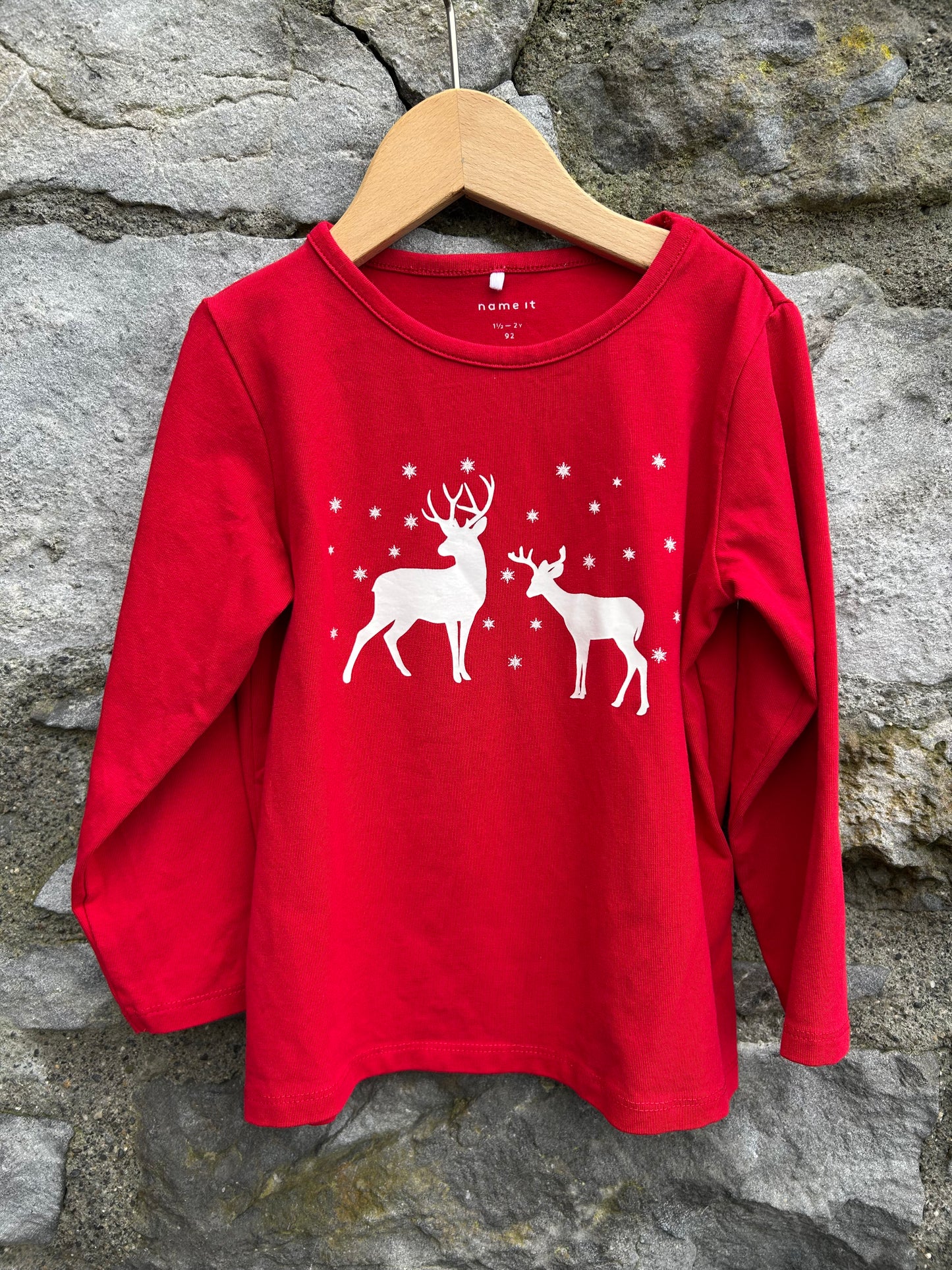 Reindeer red top  18-24m (86-92cm)
