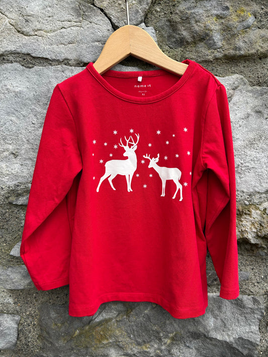 Reindeer red top  18-24m (86-92cm)