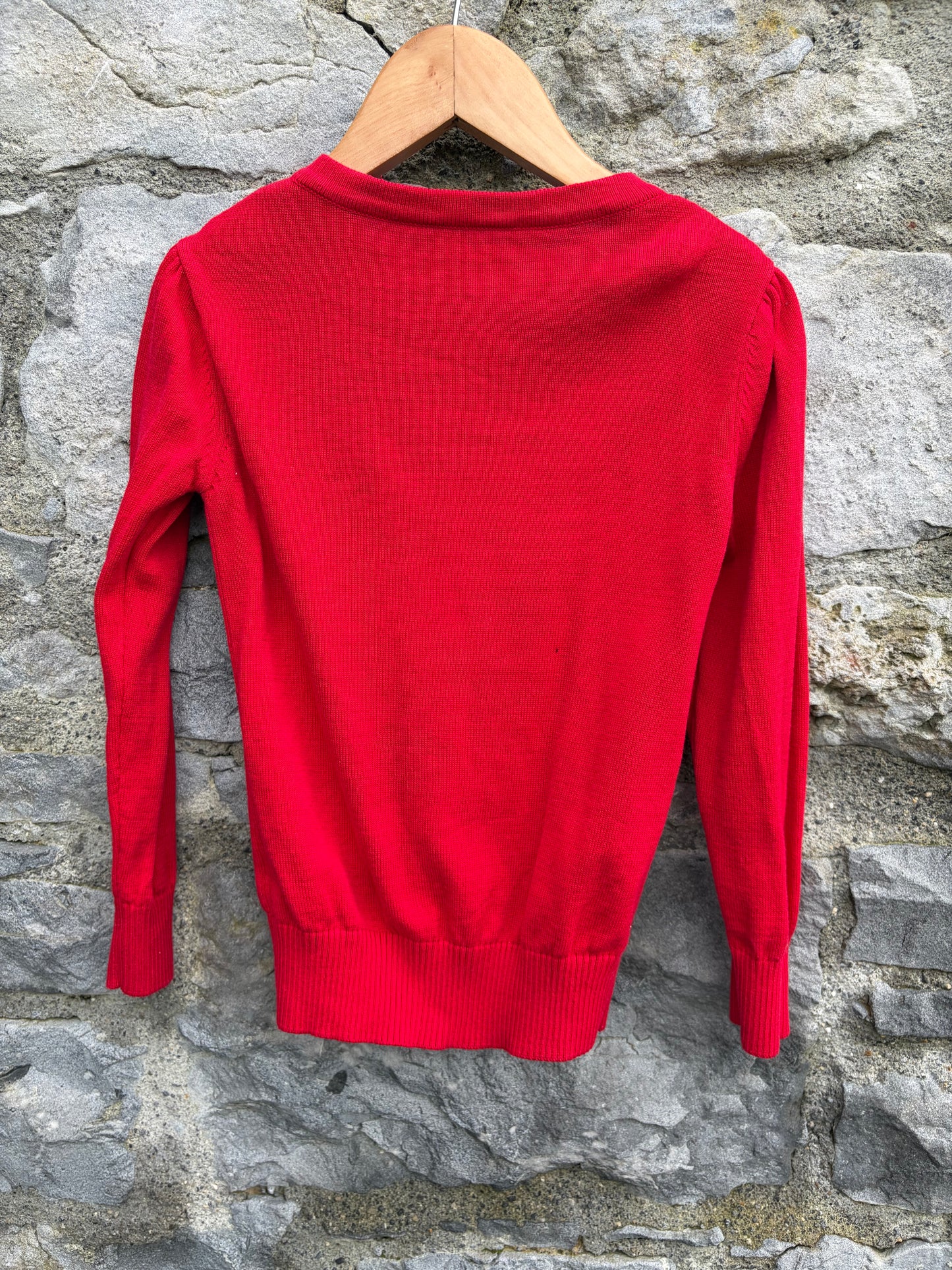 Red cardigan  7y (122cm)