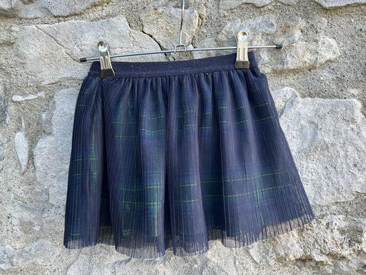 Navy checked skirt  4-5y (104-110cm)