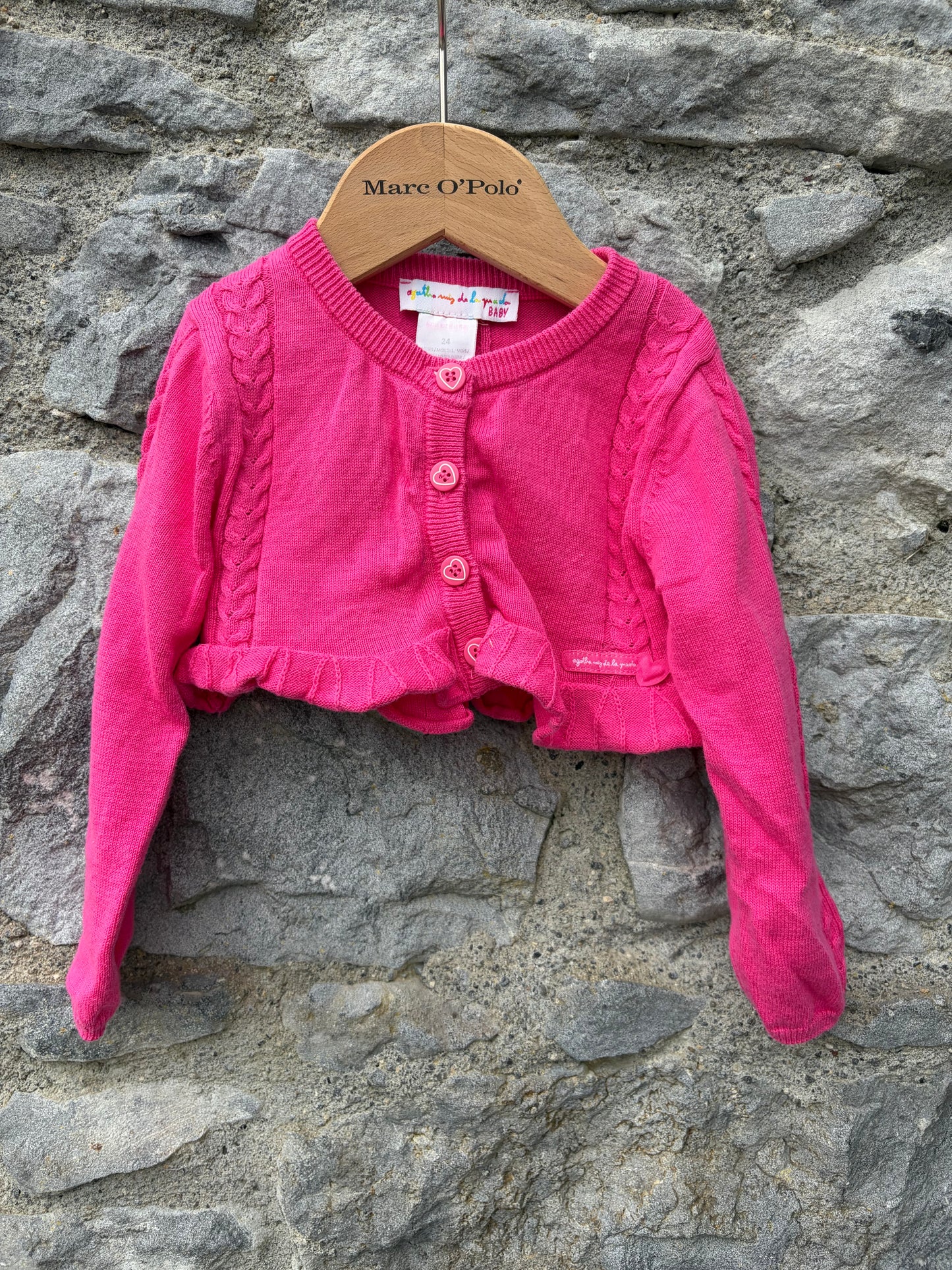 Floral dress&pink cardigan  18m (86cm)