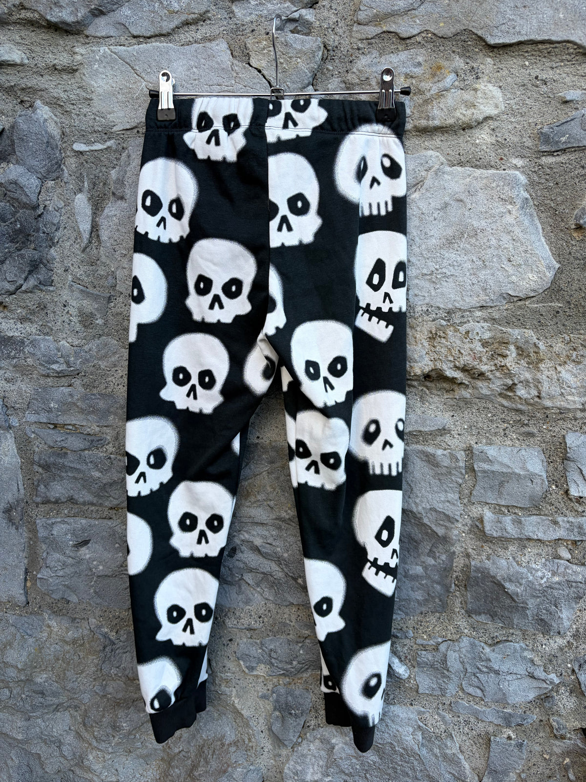 Skulls Black&white pants 8-9y (128-134cm)