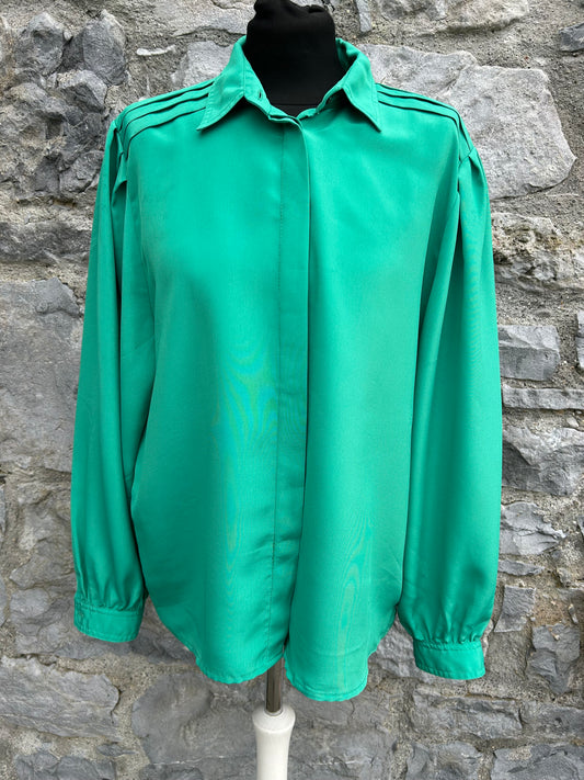 90s green blouse uk 14-16