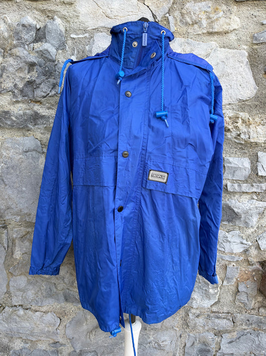 80s blue rain jacket 13-14y (158-164cm)