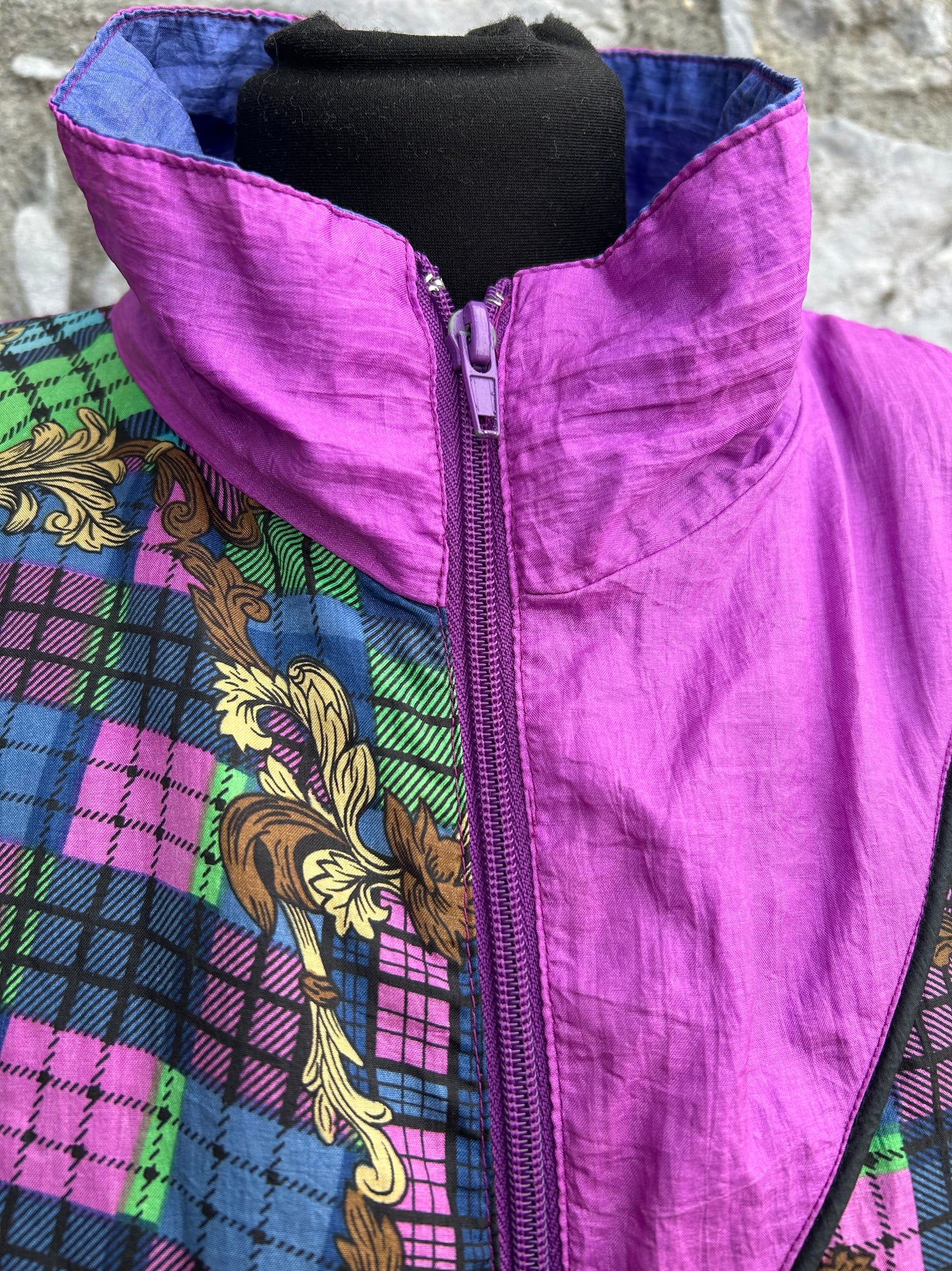 80s Pink&purple shell jacket uk 14-16
