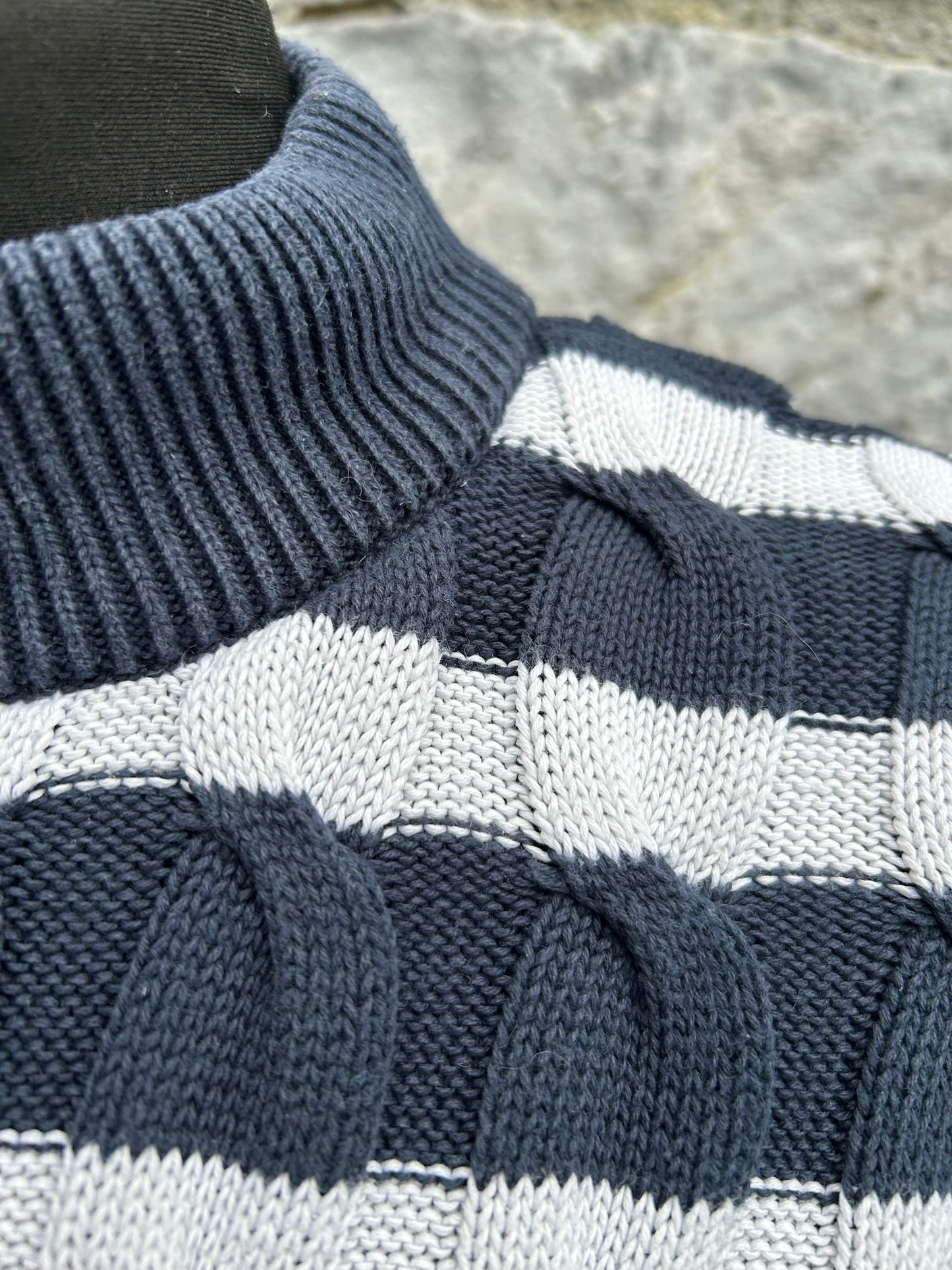 Y2K stripy cable jumper  uk 10-12