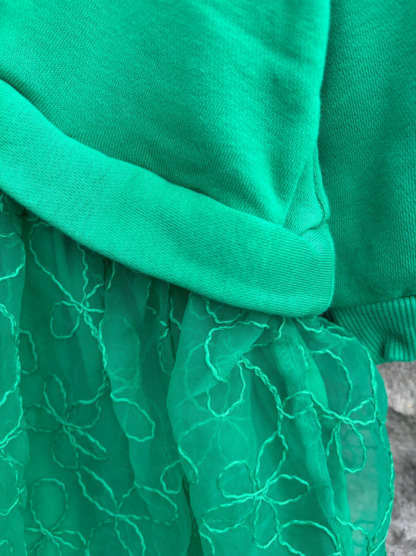 Green sweat dress  3-4y (98-104cm)
