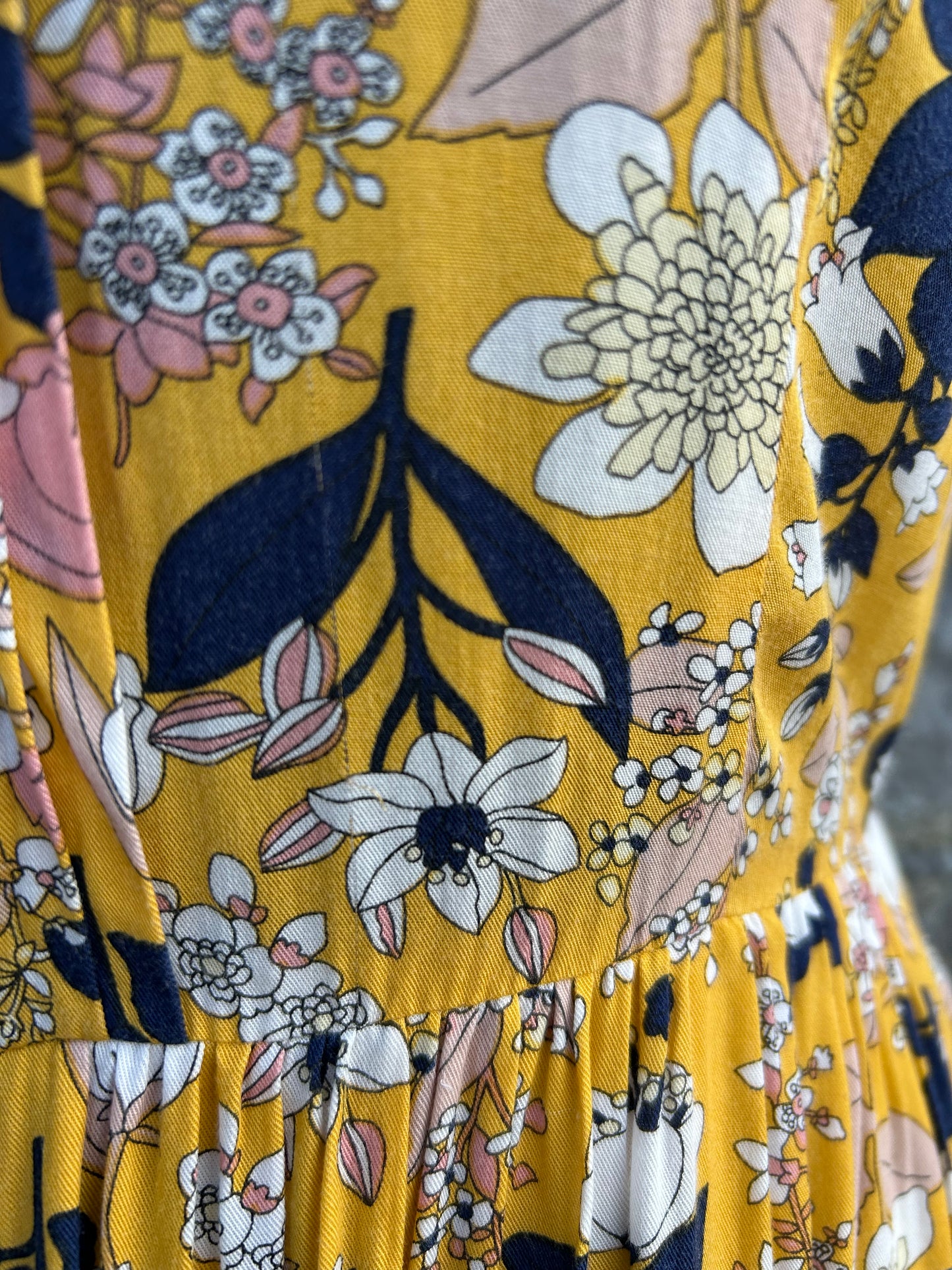 Yellow floral dress uk 10