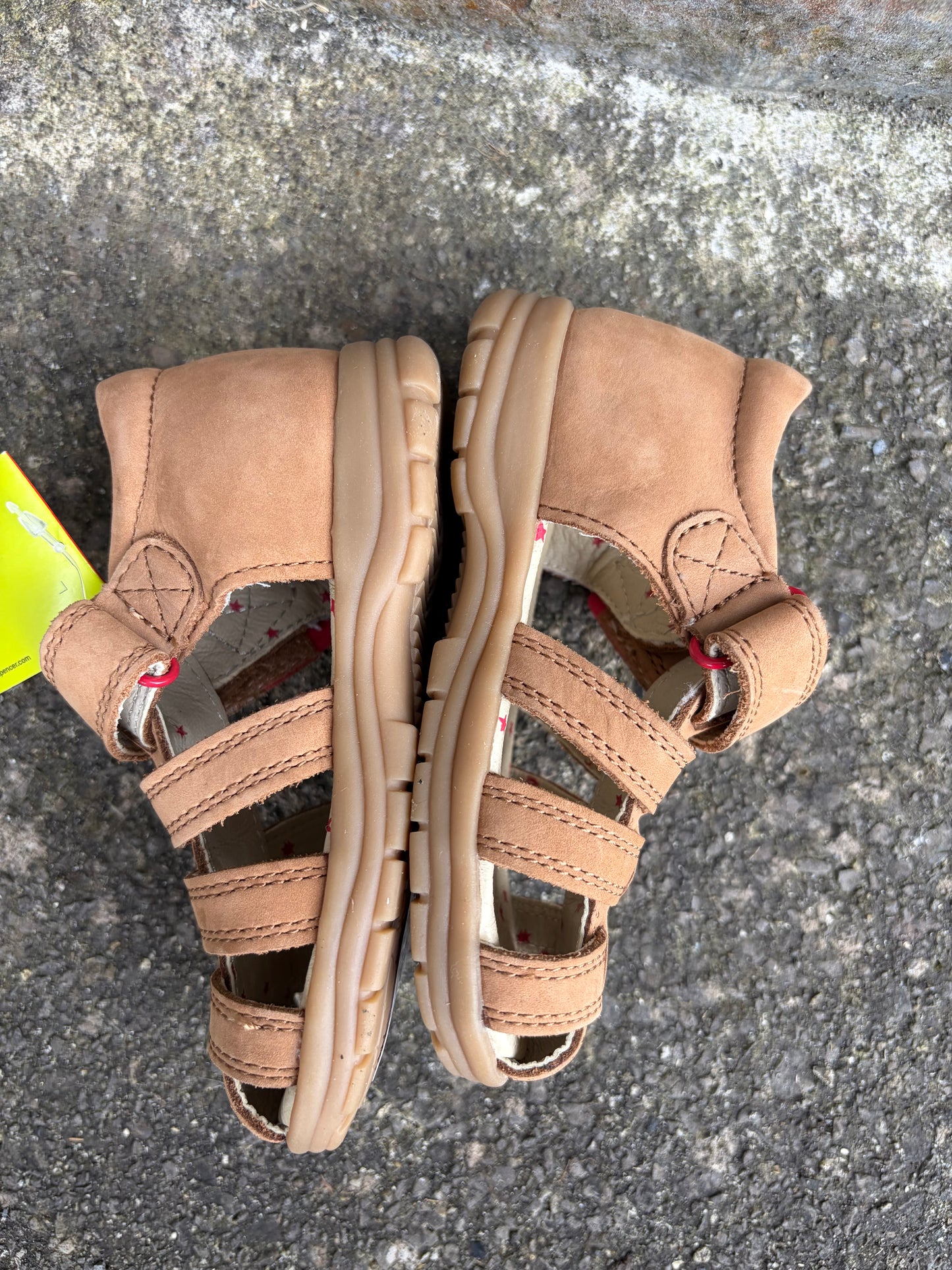Beige leather sandals  uk 22 (eu 23)