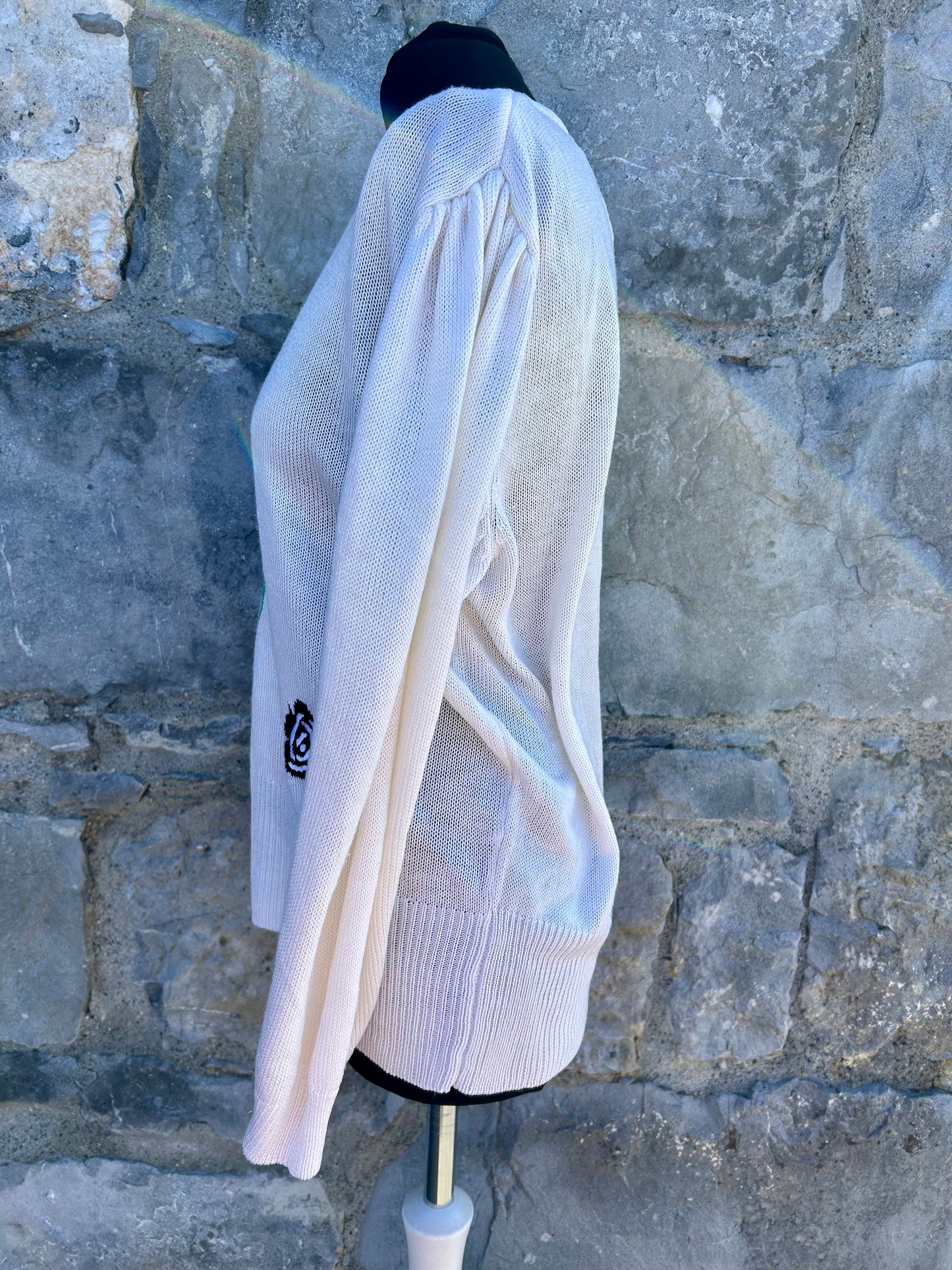90s roses cream jumper uk 14