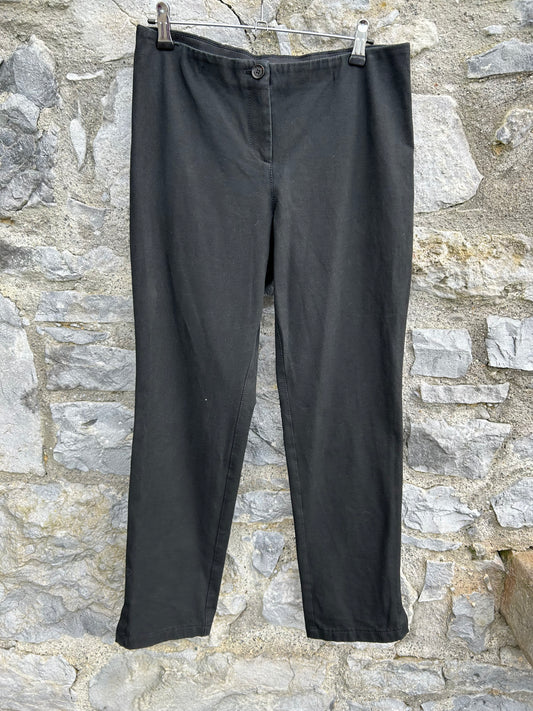 Black cropped pants uk 12