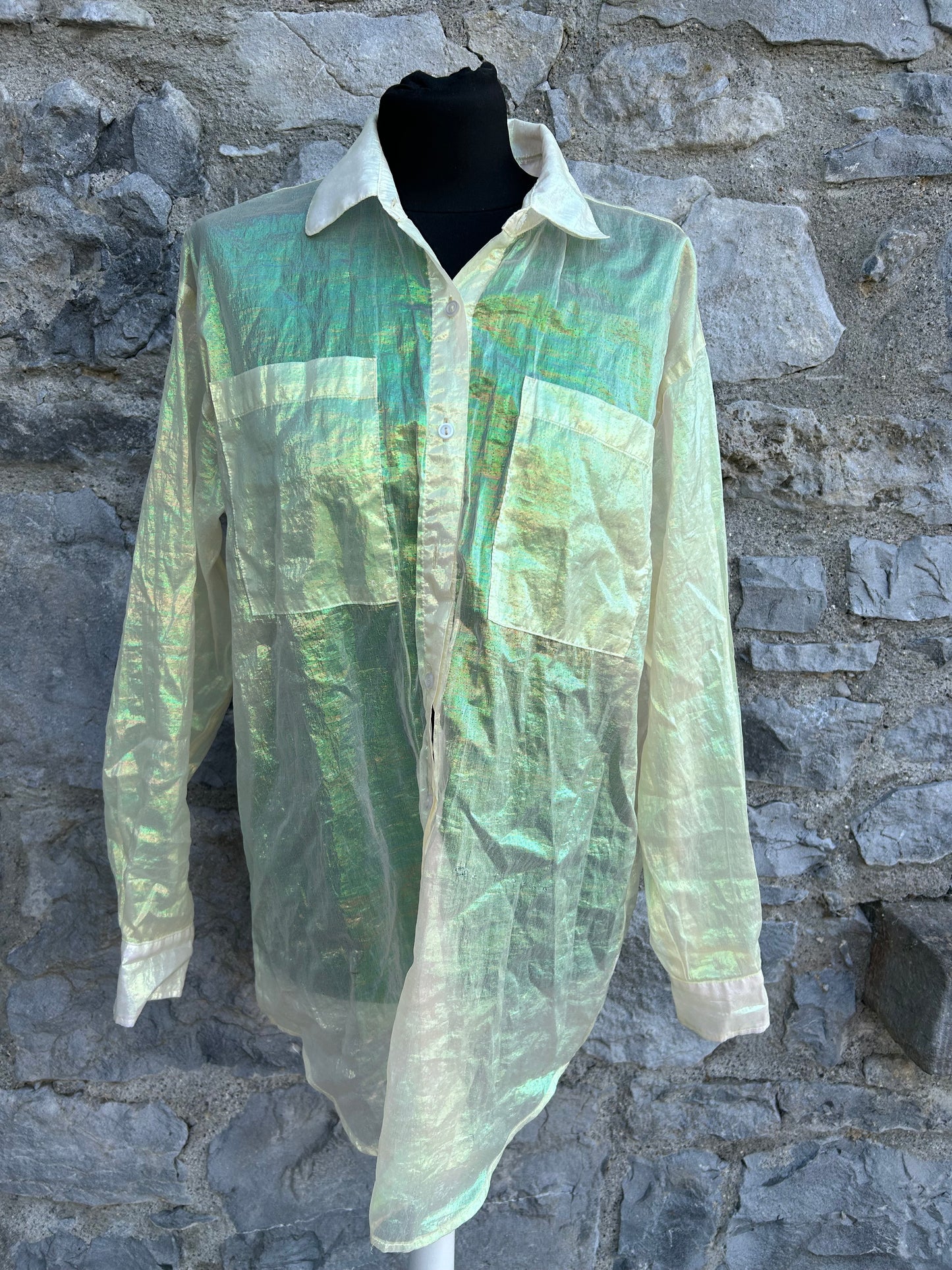 Iridescent sheer shirt uk 14-16