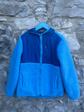 Load image into Gallery viewer, Blue flooded fleece jacket  10-11y (140-146cm)
