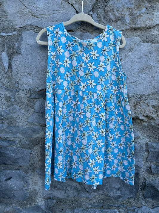 Y2K blue flowers dress  2-3y (92-98cm)