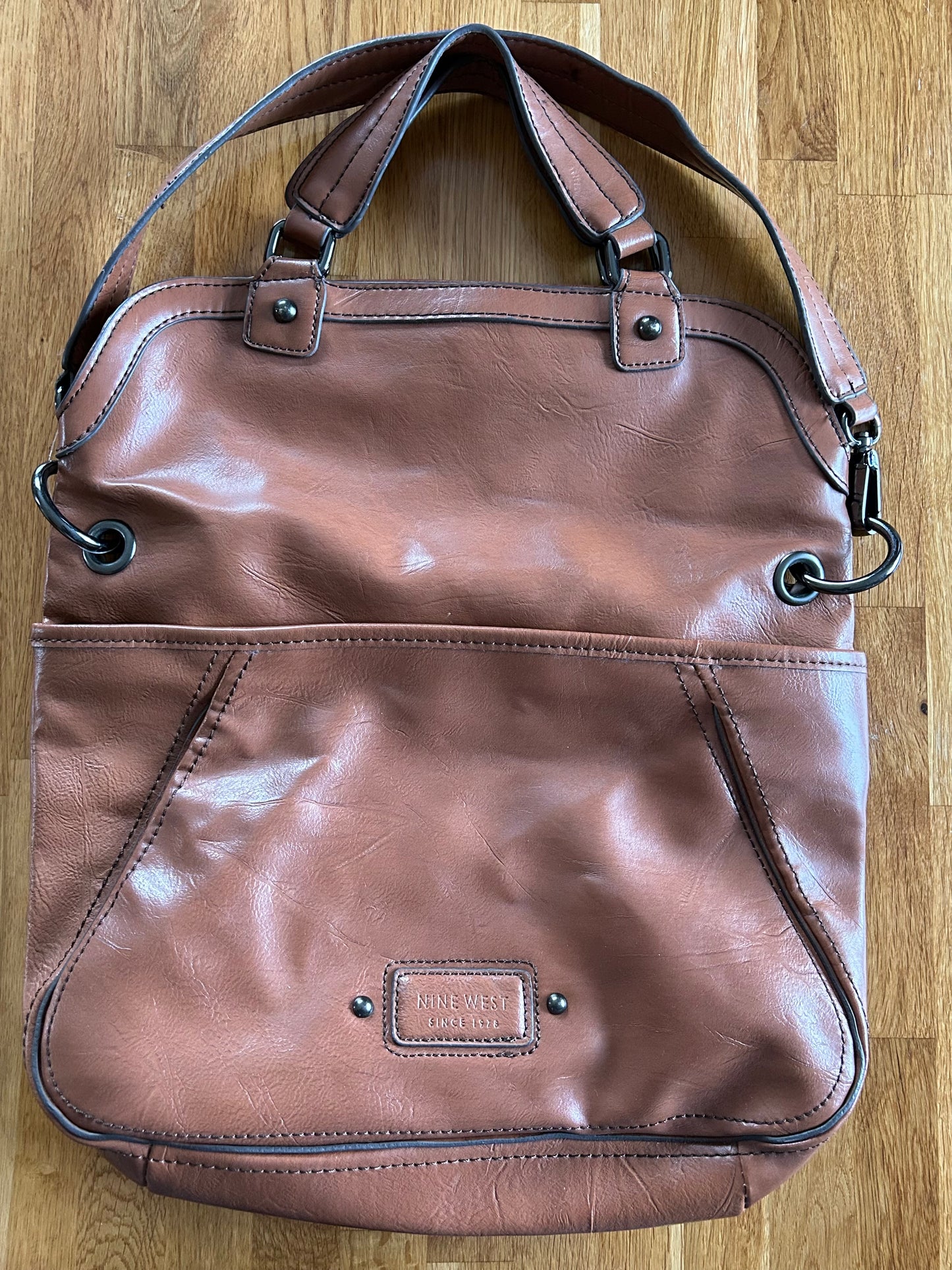 Brown leather bag