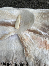 Load image into Gallery viewer, Cream&amp;beige shawl&amp;wrist warmers
