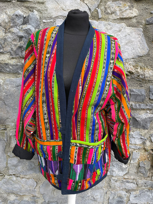 Colourful woven blanket robe cardigan uk 14-16