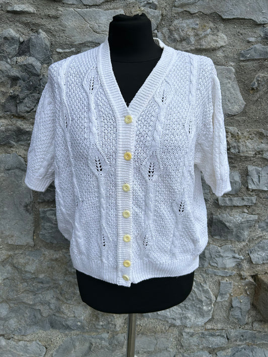 90s white cardigan uk 12-14