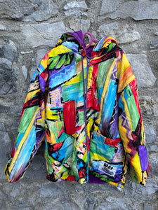 80s Abstract colourful jacket  8-9y (128-134cm)
