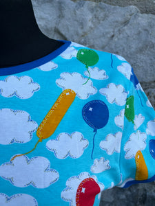Balloons&clouds blue T-shirt  13y (158cm)