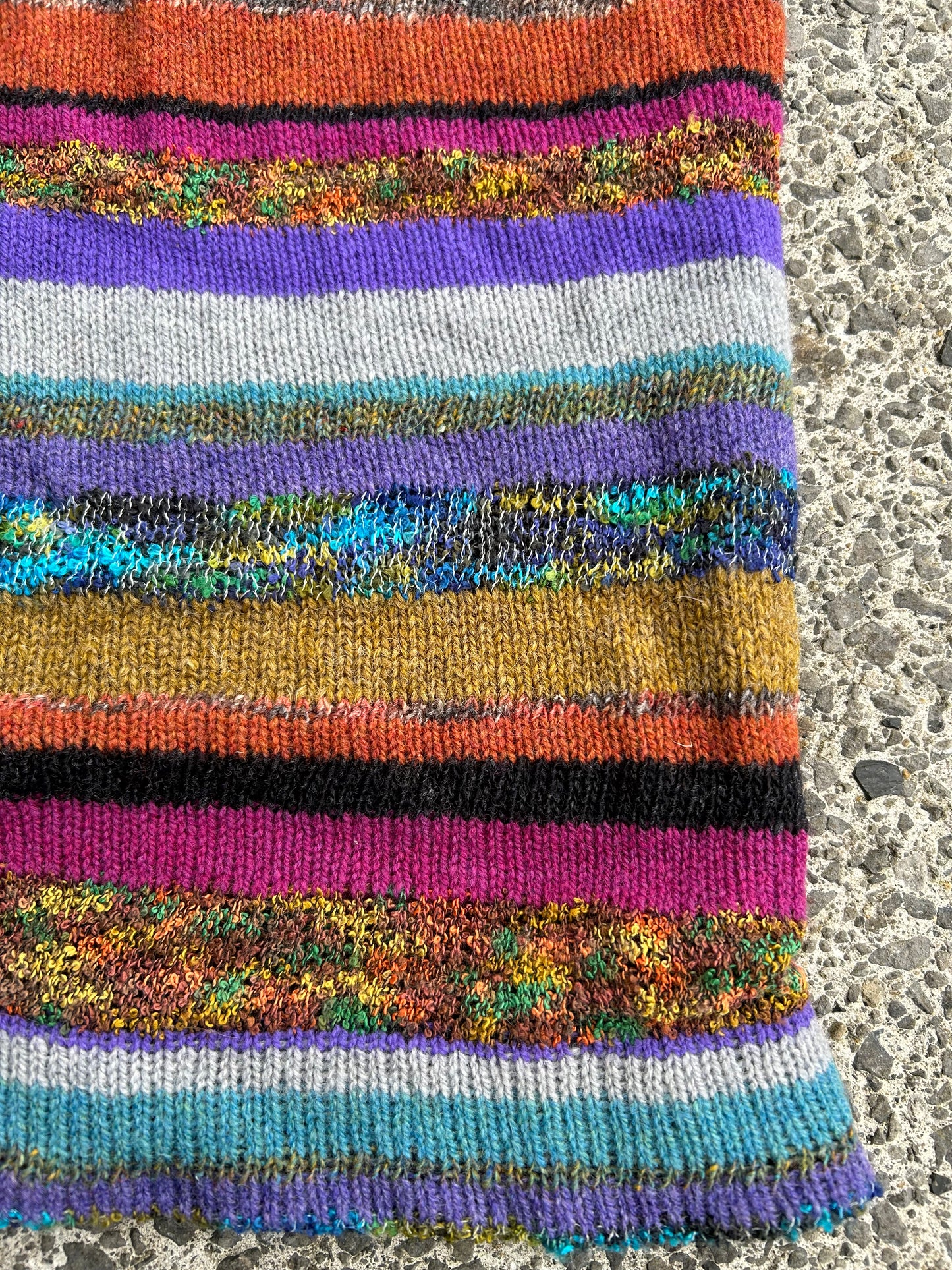 Colourful loop scarf