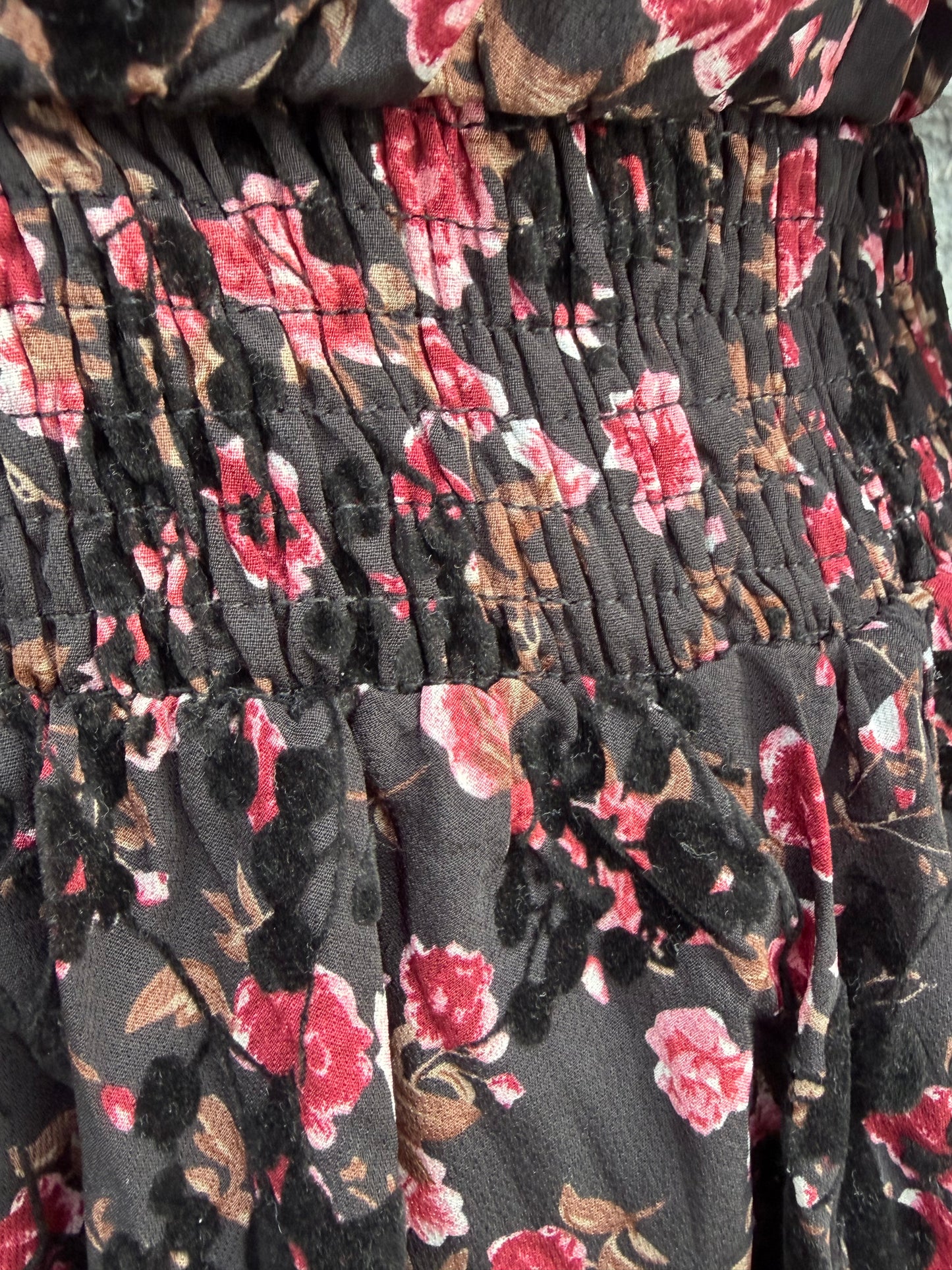Pink floral bow tie dress uk 12