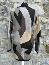 Load image into Gallery viewer, Grey geometric knitted tunic uk 8
