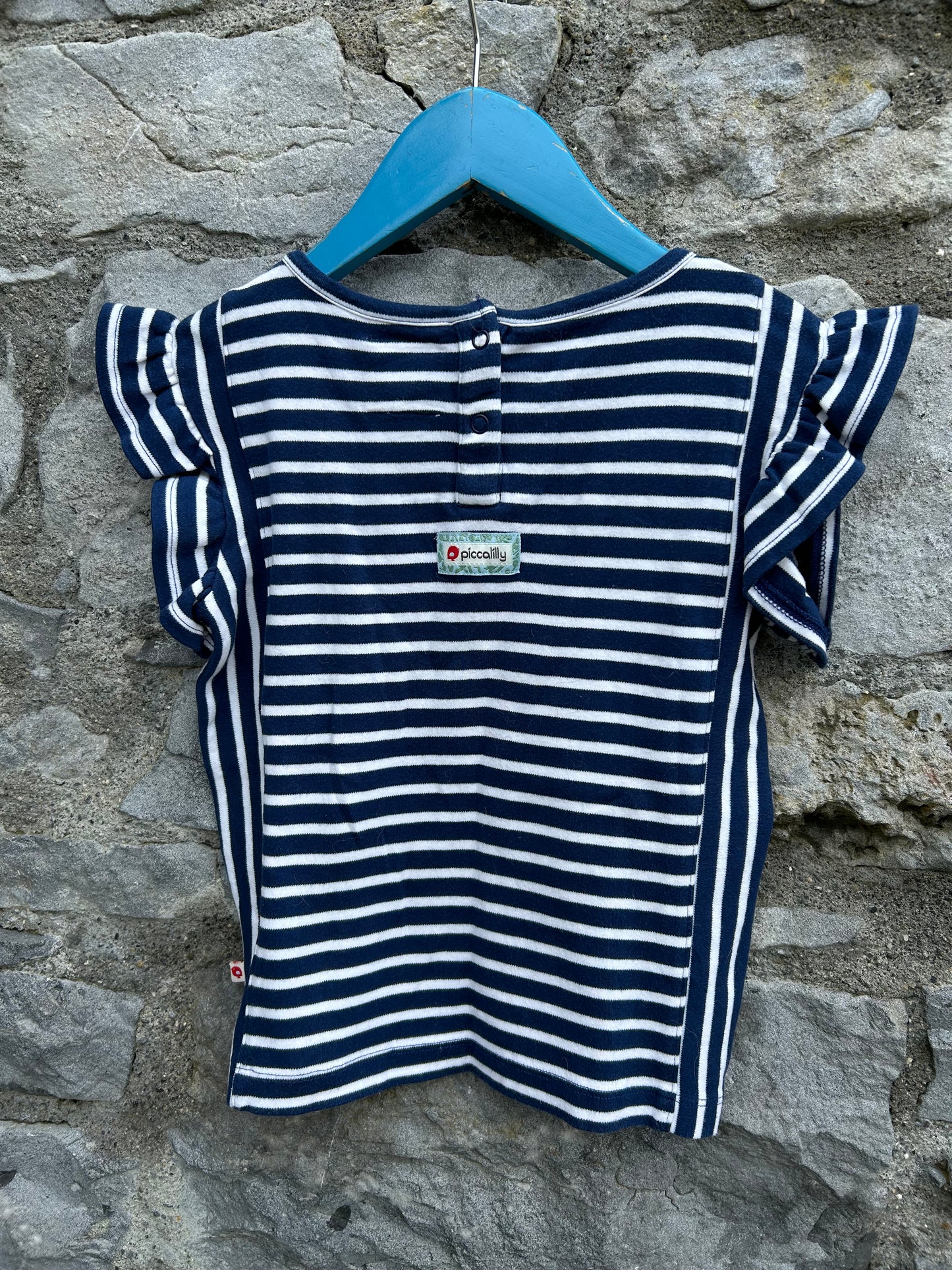 Navy&white stripy top  5-6y (110-116cm)