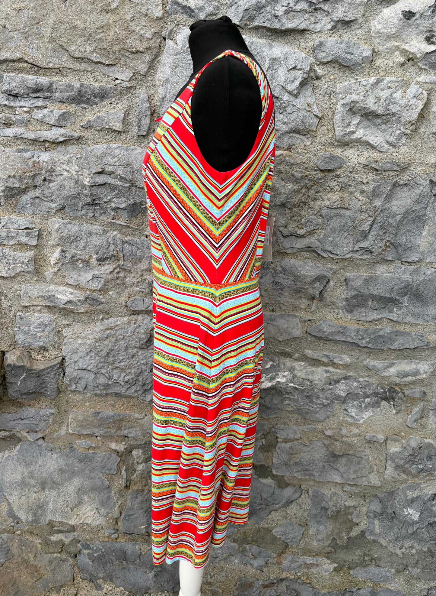 Red stripy dress uk 12